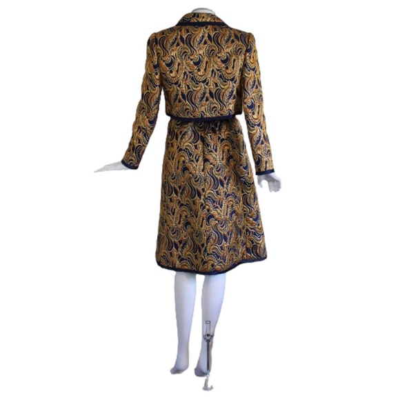 VINTAGE 1960s Malcolm Starr 3-piece Dress, Jacket + Belt - Size M/L - Picture 4 of 13